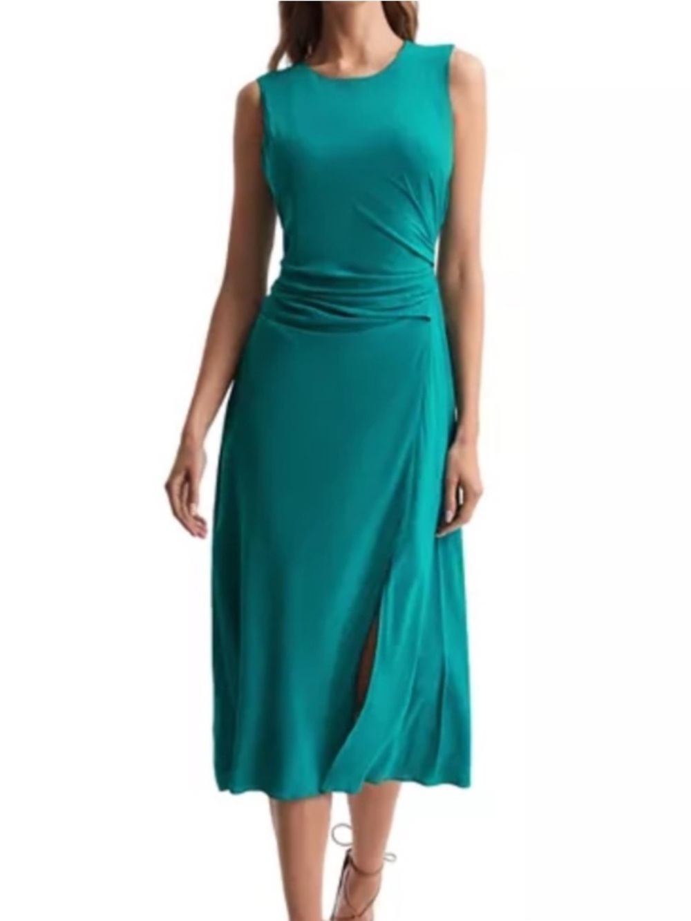 REISS Lexi Bodycon Ruched Midi Dress